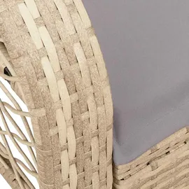 vidaXL Garten-Schaukelstuhl mit Kissen 58 x 75 x 185 cm beige 1 St.