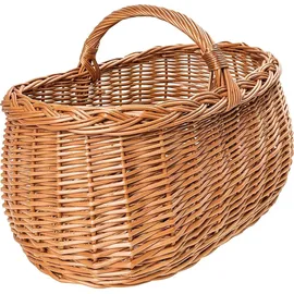 Creative Home Einkaufskorb Picknickkorb Weidenkorb mit Henkel 45 x 32 x 34 cm braun