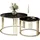 lookway Lori Glass Gold Schwarz Rund 70 x 48 cm