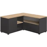 Symbiosis Angle TV-Schrank 90 Lowboard 90 x 90 x 45 cm Schwarz/Eiche