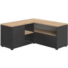 Symbiosis Angle TV-Schrank 90 Lowboard 90 x 90 x 45 cm Schwarz/Eiche