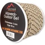 normani Outdoor Sports Chetwynd Outdoor-Seil 5 mm x 60 m grün/beige