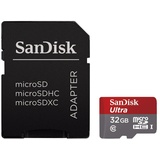 SanDisk microSDHC Ultra 32GB Class 10 80MB/s UHS-I + SD-Adapter (SDSQUNC-032G-GN6IA)