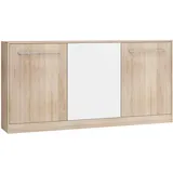 BIM Furniture Möbel mit integriertem Klappbett, Roger cm 212x40x113h Eiche Weiß