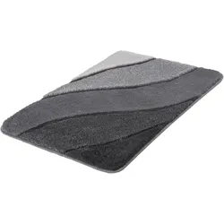 Badematte »Serenade«, rutschhemmend beschichtet, fußbodenheizungsgeeignet, Badteppich, Wellen Design, Farbverlauf, Hoch-Tief Effekt, waschbar, 21183538-4 anthrazit 1 St.