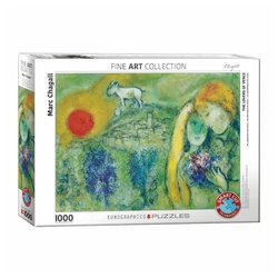 EUROGRAPHICS Puzzle »Die Liebenden von Vence von Marc Chagall«, 1000 Puzzleteile bunt
