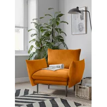 OTTO home Cocktailsessel Stine Polyester 96 x 86 x 86 cm goldfarben mit Kissenoptik