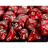 Chessex 12mm d6 Dice Block: Vortex Burgundy with Gold (US IMPORT)