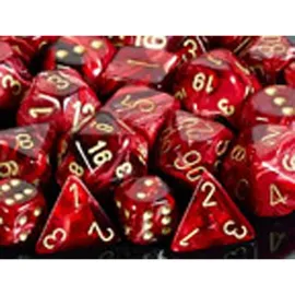 Chessex 12mm d6 Dice Block: Vortex Burgundy with Gold (US IMPORT)