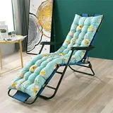 Morbuy Verdicken Deckchair Auflagen für Gartenliegen, Sonnenliege Kissen Tragbare Garten Innenhof Gepolstertes Bett Relax-Liegestuhl Sitzauflage für Sofa, Außen,Innen (53x148cm,Blume)