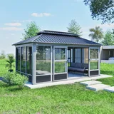 Sojag Olan 1017 3,1 x 5 m inkl. Seitenteile Grau/Schwarz