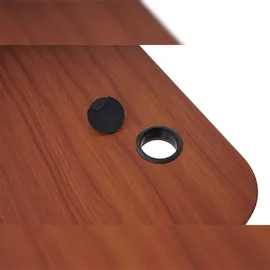 Mendler Eckschreibtisch HWC-D40 Braun