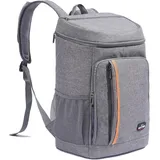 LuxusKollektion Kühltasche Kühlrucksack 26L Thermo Picknicktasche Wandern Camping Grau