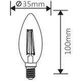 V-Tac Modee Filament Kerze C35 360° 7-50W/827 warmweiß 806lm E14 220-240V dimmbar