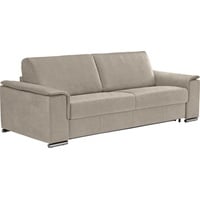 Egoitaliano Schlafsofa Cecilia, modern & elegant, erstklassiger Sitzkomfort, Dauerschläfer, inkl. Matratze und hochwertigem Metallbettrahmen, toller Schlafkomfort grau