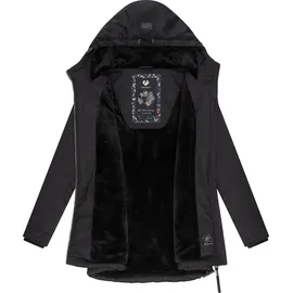 Ragwear Damen, warme Winterjacke kurz wasserdicht mit Kapuze Zuzka Winter Black22 Gr. S - S