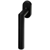 SO-Tech SO-TECH® Fenstergriff WILMA Edelstahl schwarz Fensterolive L-Form auf Oval-Rosette, Drehkipp-Rasterolive ohne Schließzylinder schwarz