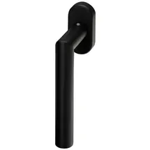 SO-Tech SO-TECH® Fenstergriff WILMA Edelstahl schwarz Fensterolive L-Form auf Oval-Rosette, Drehkipp-Rasterolive ohne Schließzylinder schwarz