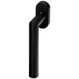 SO-Tech SO-TECH® Fenstergriff WILMA Edelstahl schwarz Fensterolive L-Form auf Oval-Rosette, Drehkipp-Rasterolive ohne Schließzylinder schwarz