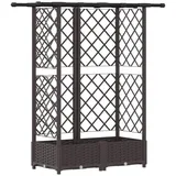 vidaXL Hochbeet mit Rankgitter und Dach 124 x 40 x 123 cm Braun