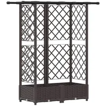 vidaXL Hochbeet mit Rankgitter und Dach 124 x 40 x 123 cm Braun