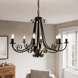 LINDBY Scaleria Kronleuchter 8-flammig Braun