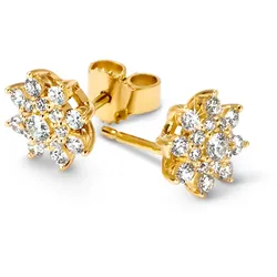 Tchibo - 585 Gold-Ohrstecker mit 34 Brillanten - gold