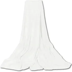 Bestgoodies Mikrofaser Decke weiß - champagner 80x120 cm