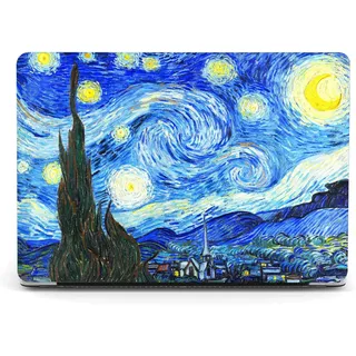 Berkin Arts Hülle für 15" Microsoft Surface Laptop 5/4/3, 2022-2019 Metalltastatur Modell 1872/1873/1953/1979 mit Tastaturschutz & Displayschutz Post-Impressionismus (Van Gogh - Die Sternreiche Nacht)