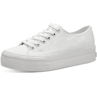 TAMARIS Damen Sneaker Low Textil Vegan; WHITE UNI/weiß; 41