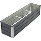 [en.casa] Pflanzbeet Nijmegen 183x47x40cm 2 Mittelstreben Stahl [en.casa]