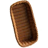 FUNOMOCYA Essstäbchenkorb Aus Rattan Rattan-mülleimer Besteck-organizer Aus Weidengeflecht Korb Zum Servieren Von Brot Geflochtener Besteckkorb Brothalter Aus Weide Tisch-snackhalter Plastik