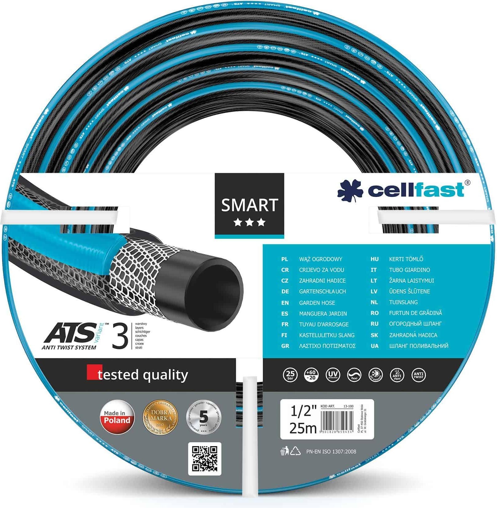 Cellfast, Gartenschlauch, three-layer garden hose Smart ATSV TM 3/4 "25 m (25 m, 19.10 mm)