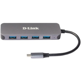 D-Link DUB-2340 USB-C USB 3.0 Hub Grau