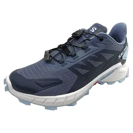Salomon Supercross 4 Damen Grau / Weiß / Cashmere Blue 39