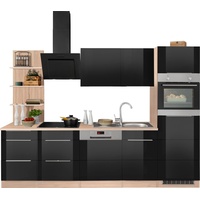 Kochstation Küchenzeile »KS-Brindisi«, ohne Geräte, Breite 280 cm, schwarz