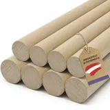 vasalat Holzstäbe Set glatt 100 cm ø16/18 mm Buche Natur 8 Stück