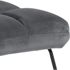 Actona Loungesessel ACTONA GROUP, grau (dunkelgrau), B:62cm H:90cm T:86cm, Sessel, Samtvelours und quadratische Steppnähte, verschiedene Variationen