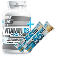 Frey Nutrition Vitamin D3 + K2 Forte - 90 Kapseln 5000 I.E. Vegan