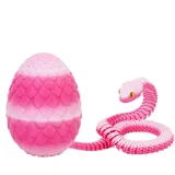 Generisch 3D -gedruckte Schlange, 3D -gedruckte Tiere, Schlangenei mit Schlange im Inneren | 3D -gedruckte realistische bewegliche Schlange mit Eier - artikulierte Tiere Figur Dekoration
