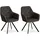 Homestyle4u Armlehnstuhl Leinen grau 2er Set