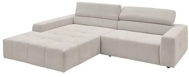 Portobello Ecksofa Hamilton Cord Silber