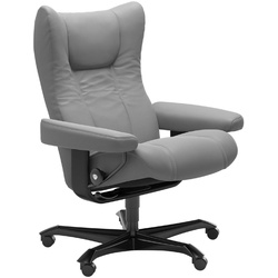 STRESSLESS Bürostuhl Wing Office Leder Grau Batick Wild Dove