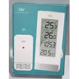 Krontaler Funk Wetterstation LCD Thermometer Außensensor Weiß Digital NEU