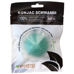 Nawemo Gesichtsschwamm Nawemo Konjac Schwamm MEN Pfefferminze, für Männerhaut, 1 tlg.