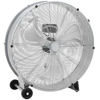 VidaXL Trommelventilator mit Rollen 3 Gänge Silbern Ø77 cm