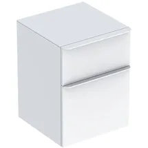 Geberit Smyle Square Seitenschrank 45x60x47cm, m 2 Laden, weiß hochglanz