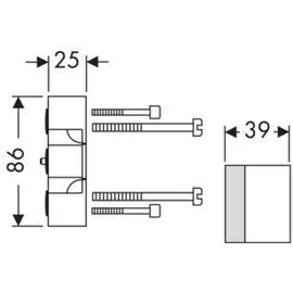 Hansgrohe iBox universal Grundkörper-Verlängerung 25 mm, 13595000