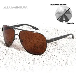 Polarex Sonnenbrille Pilotenbrille Sonnenbrille Polarisiert Aluminium Rahmen - anthrazit-braun