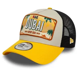 NEW ERA 9Forty A-Frame Licence Plate Dubai Patch Cap - Yellow/Beige/Black - STK
